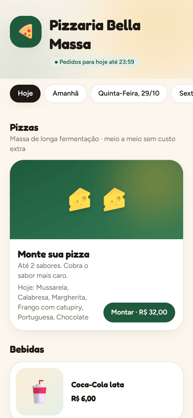 O cliente pede pelo seu link
