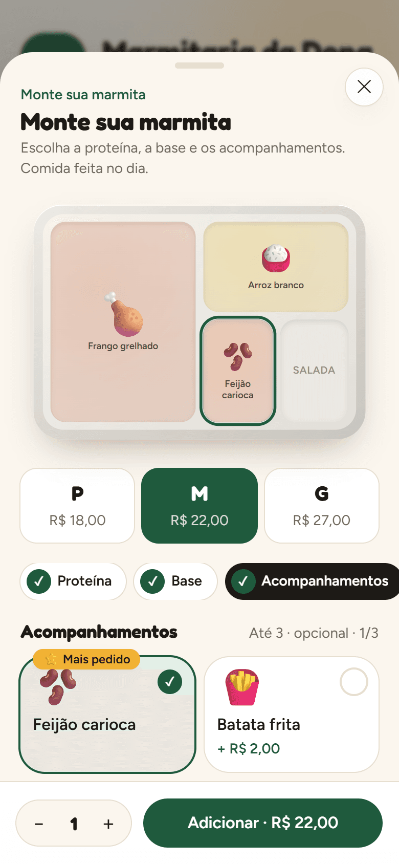 A cozinha recebe na hora